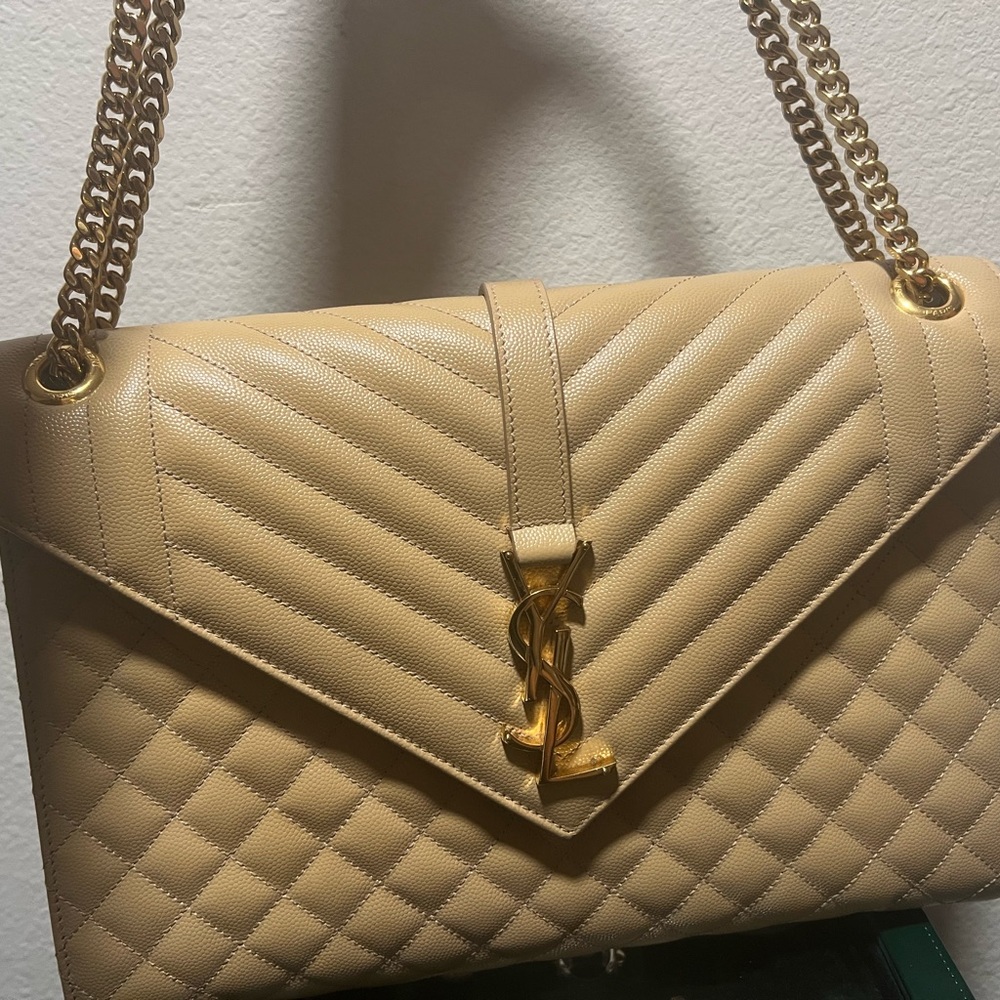 SAINT LAURENT NUDE HANDBAG MEDIUM SIZE